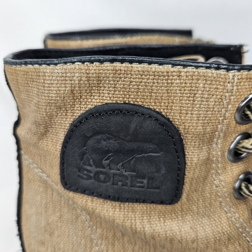 Sorel PDX Hidden Heel Wedge Casual Boot, Women's Sz 7.5, Black & Tan - Picture 3 of 9
